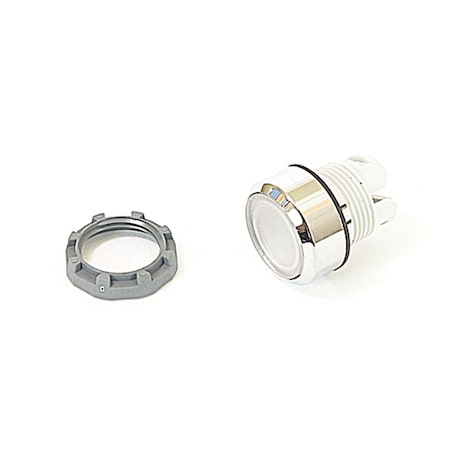 Abb 22MM MODULAR - PUSHBUTTONS, MOM, FLUSH, CHROME BZL, CLEAR MP1-30C